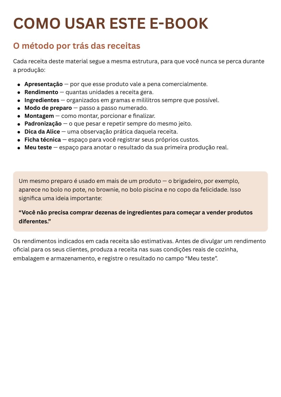 Página Como usar este e-book